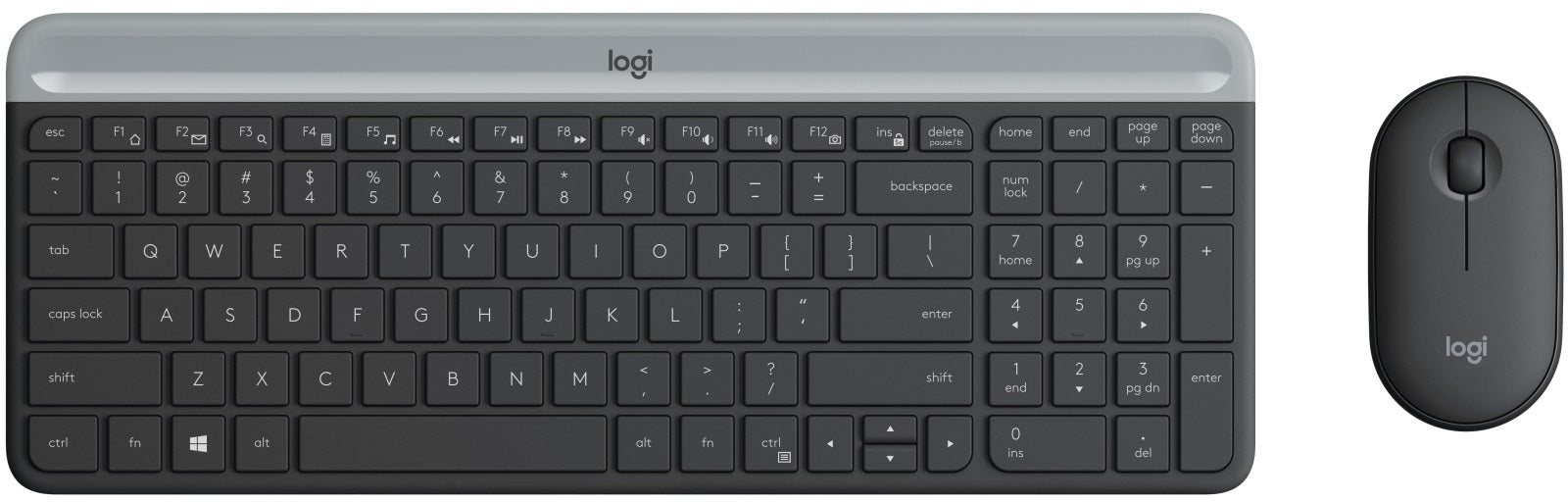 Logitech MK470 Slim Wireless Keyboard and Mouse Combo Black