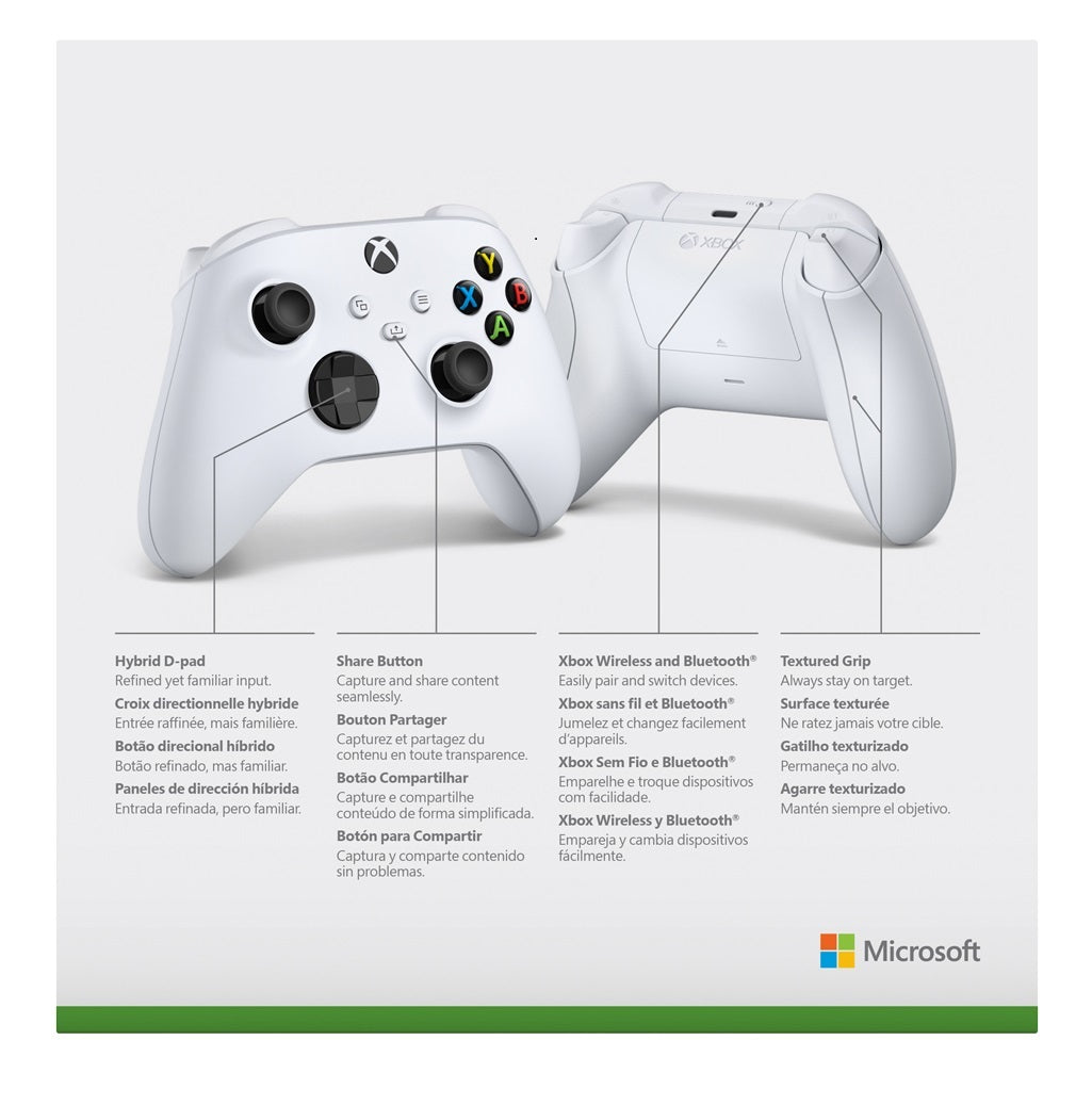 Xbox Wireless Controller - Robot White (PC, Xbox Series X, Xbox One)