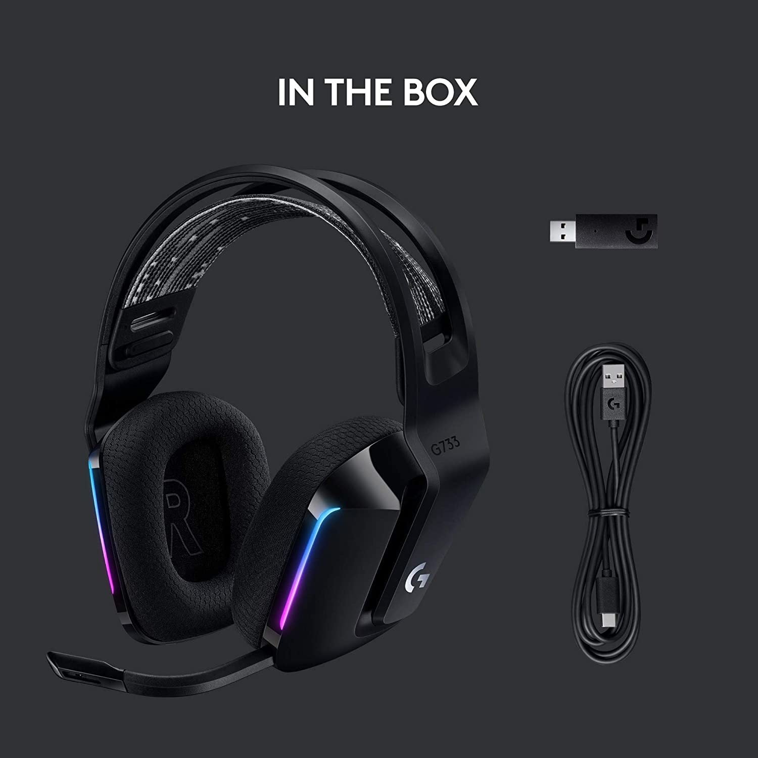 Logitech G733 LIGHTSPEED Wireless RGB Gaming Headset - Black