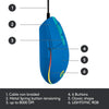 Logitech G203 LIGHTSYNC RGB Gaming Mouse (Blue)