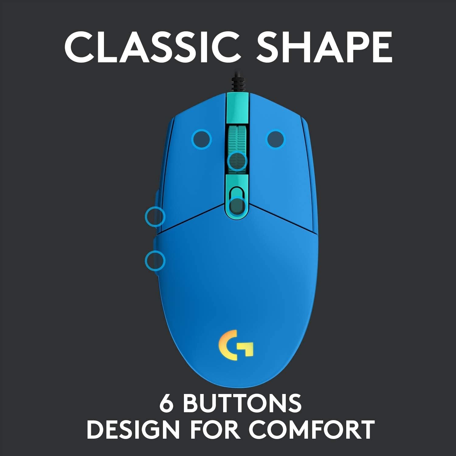 Logitech G203 LIGHTSYNC RGB Gaming Mouse (Blue)