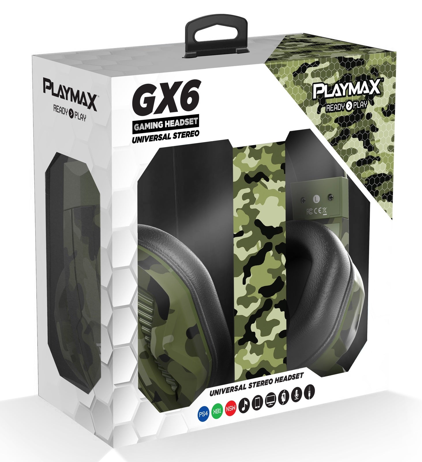 Playmax GX6 Universal Headset (Jungle) (Switch, PS5, PS4, Xbox Series X, Xbox One)