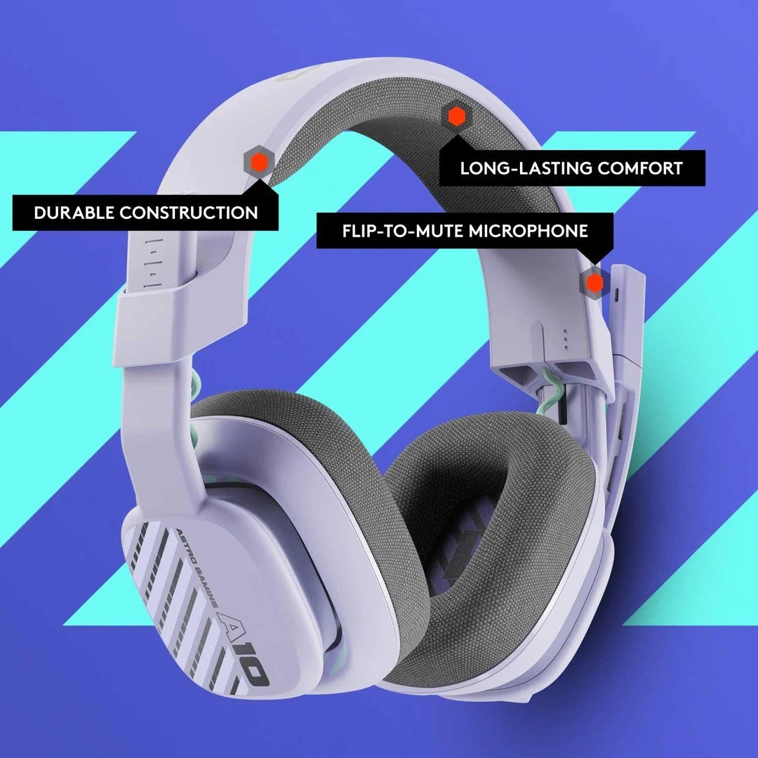 Astro Gaming A10 Gen 2 Wired Headset for PC (Lilac)
