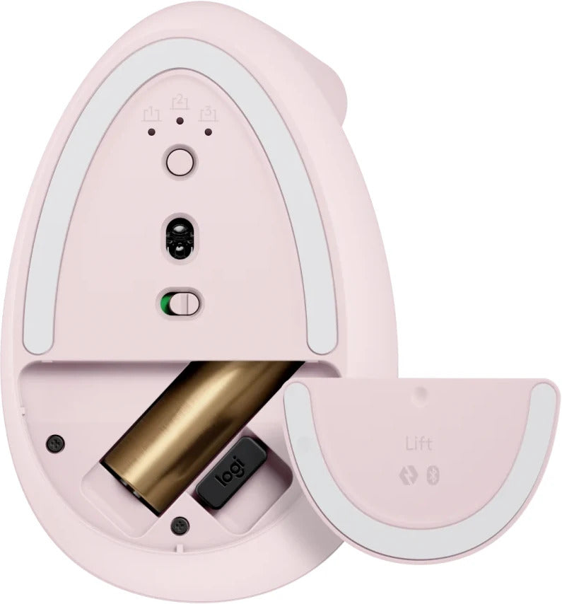 Logitech Lift Vertical Ergonomic Mouse Rose