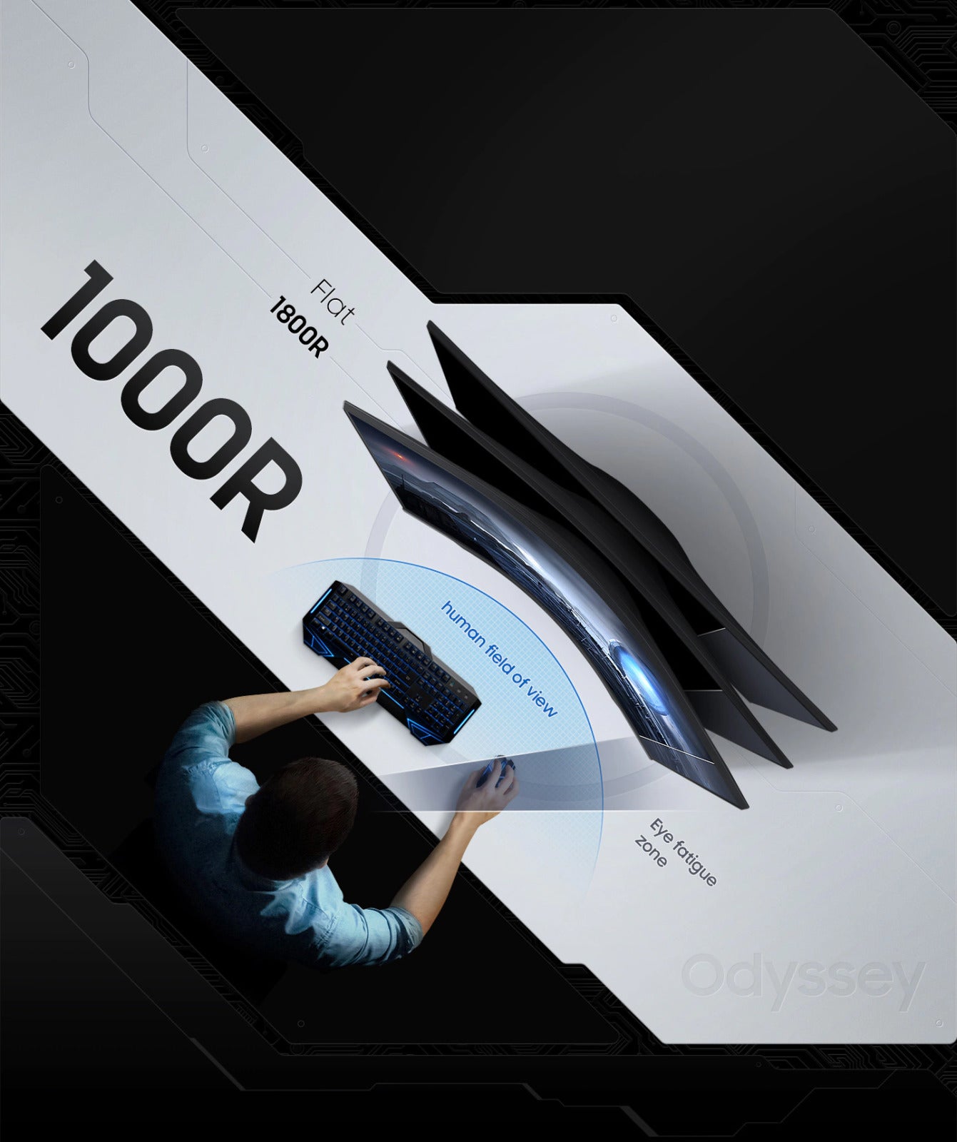 34" Samsung Odyssey G55T 1440p 165Hz 1ms VRR HDR Curved Ultrawide Gaming Monitor