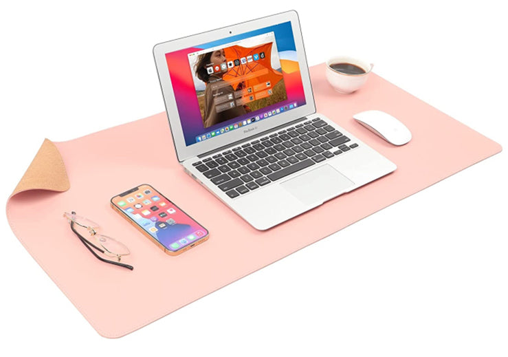Large Size Waterproof Office Desk Protector Mat Keyboard Mouse Desk Pad - Pink
