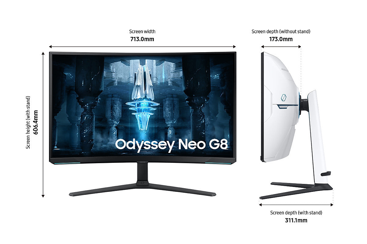 32" Samsung Odyssey Neo 4K 240Hz 1ms FreeSync Premium Pro HDR Curved Gaming Monitor