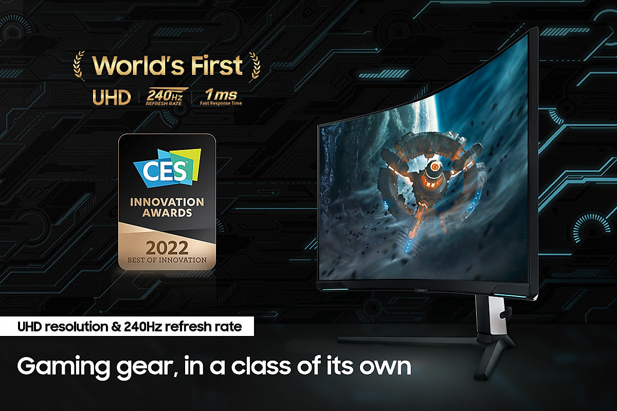 32" Samsung Odyssey Neo 4K 240Hz 1ms FreeSync Premium Pro HDR Curved Gaming Monitor