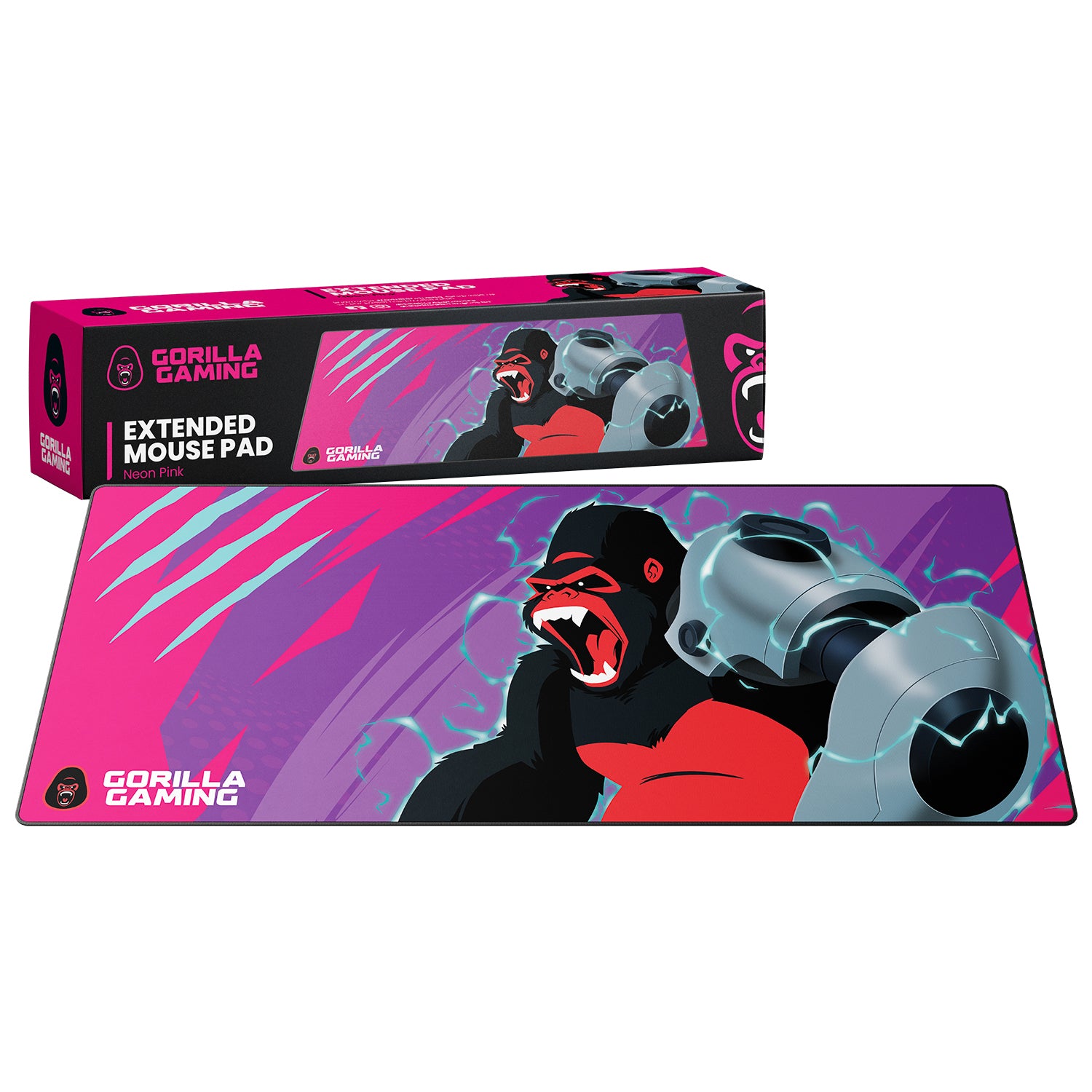 Gorilla Gaming Extended Mouse Pad - Neon Pink (PC)
