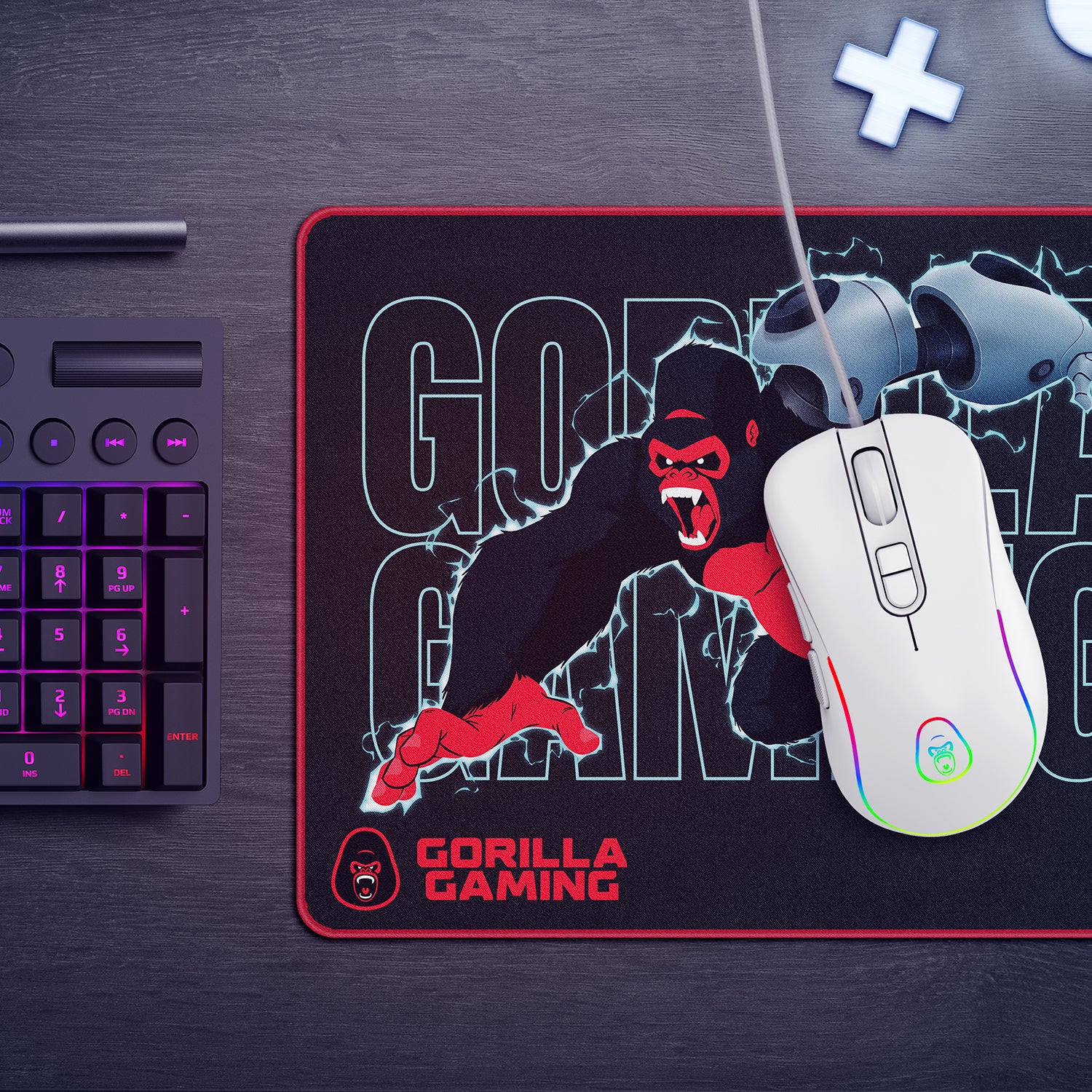 Gorilla Gaming Wired Mouse - White (PC)