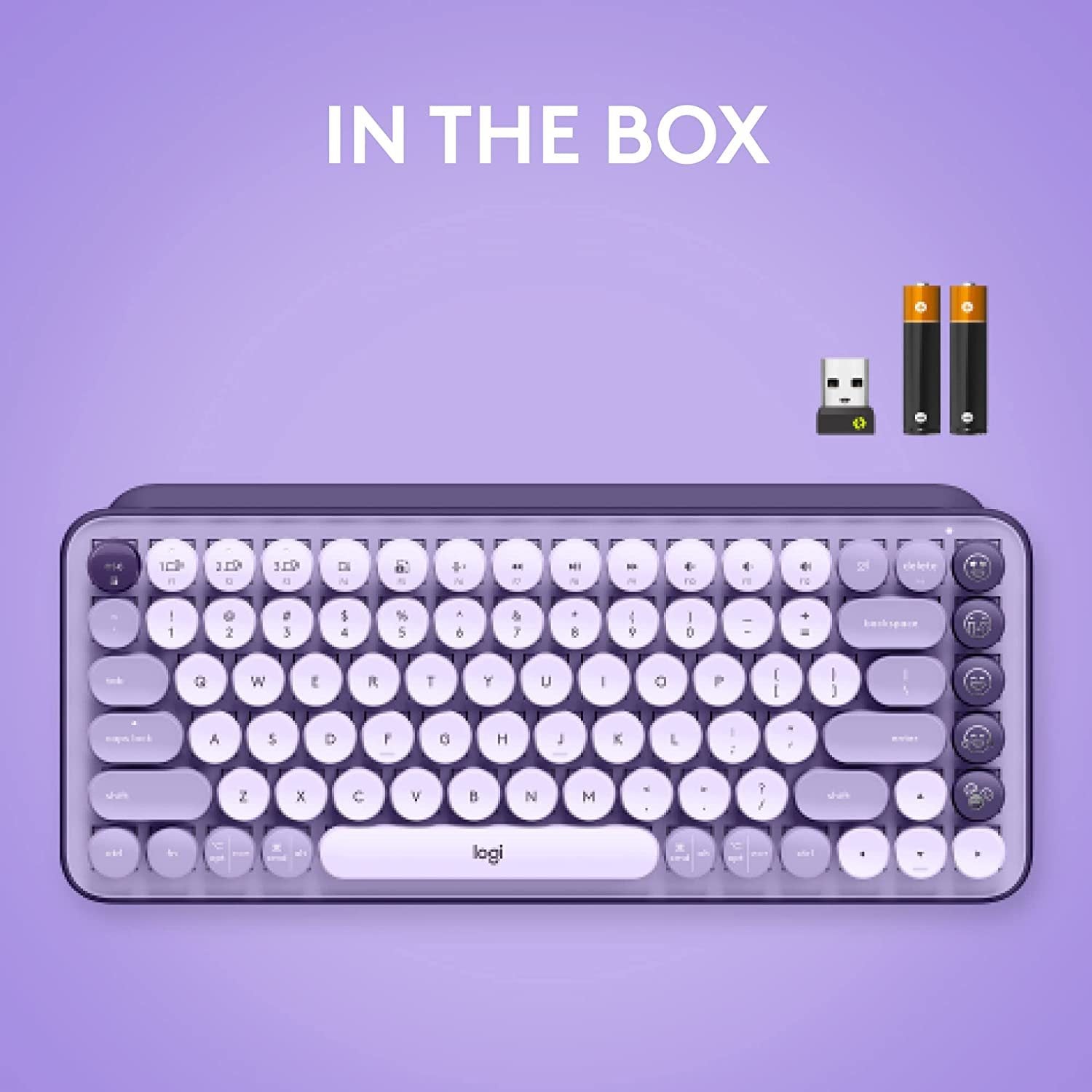 Logitech POP KEYS Wireless Mechanical Keyboard Lavender Cosmos