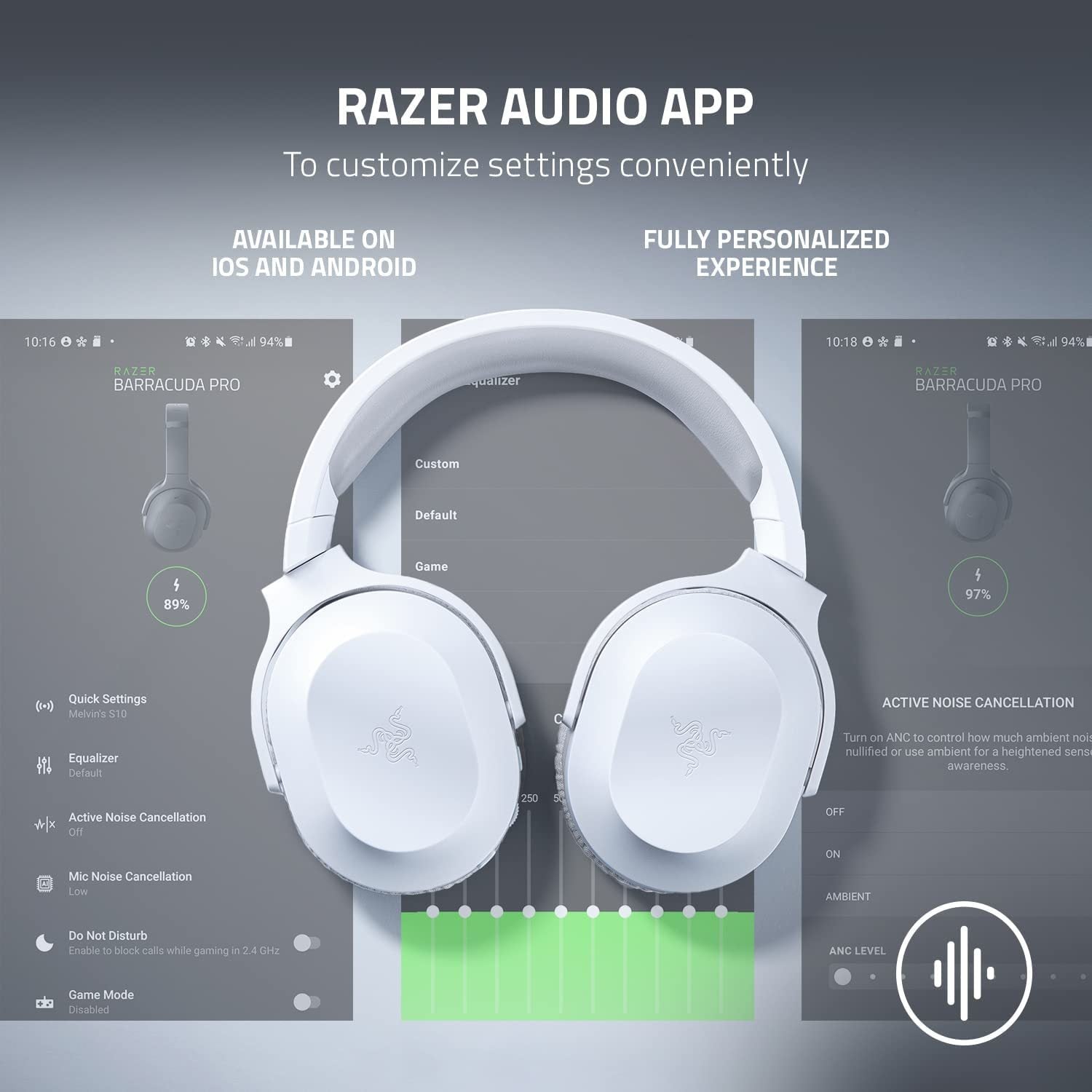 Razer Barracuda X Wireless Multi Platform Gaming Headset (Mercury White)