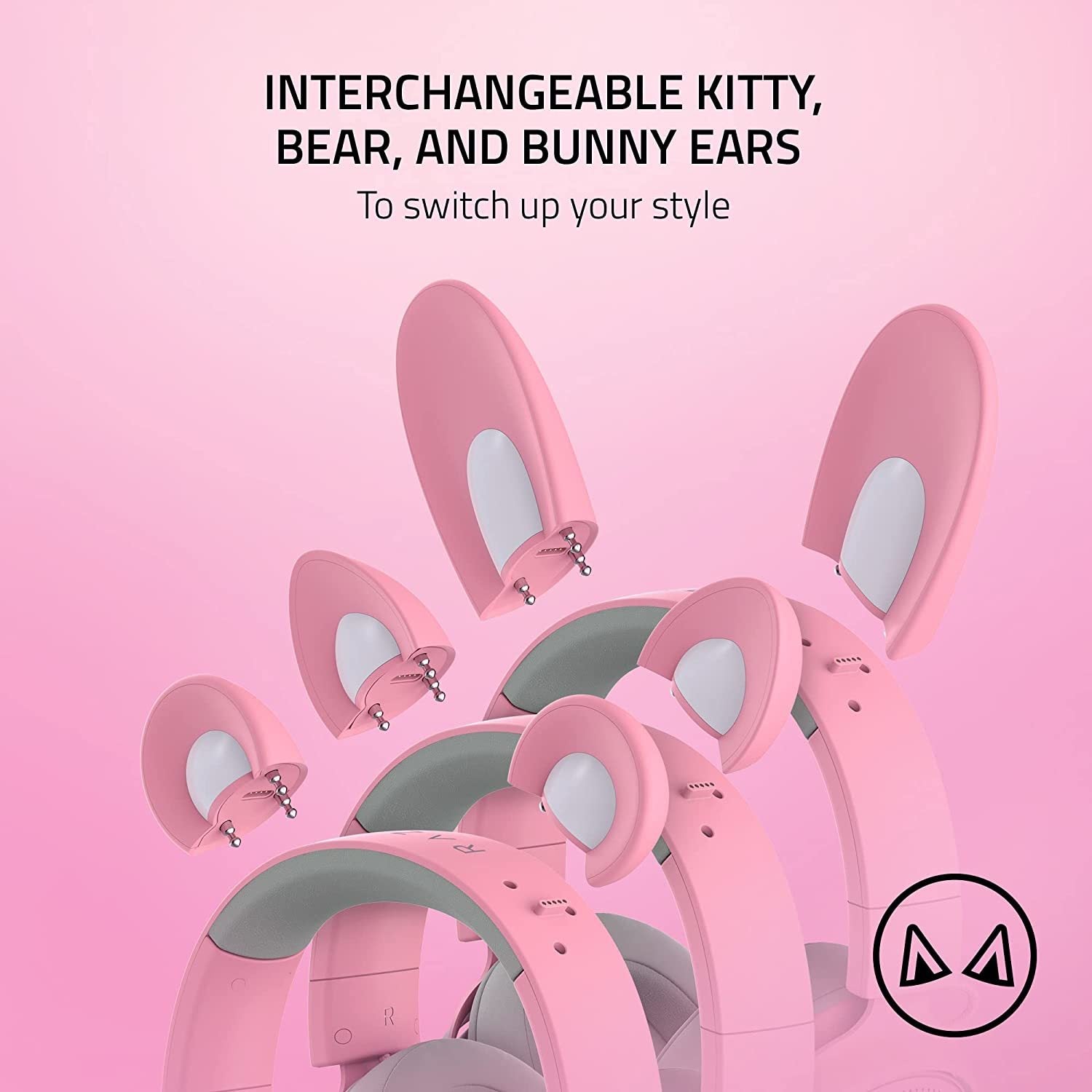 Razer Kraken V2 PRO Wired RGB Headset with Interchangeable Ears (Quartz Edition) (PC)