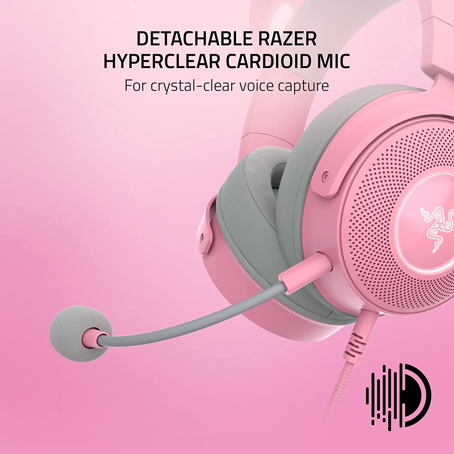 Razer Kraken V2 PRO Wired RGB Headset with Interchangeable Ears (Quartz Edition) (PC)