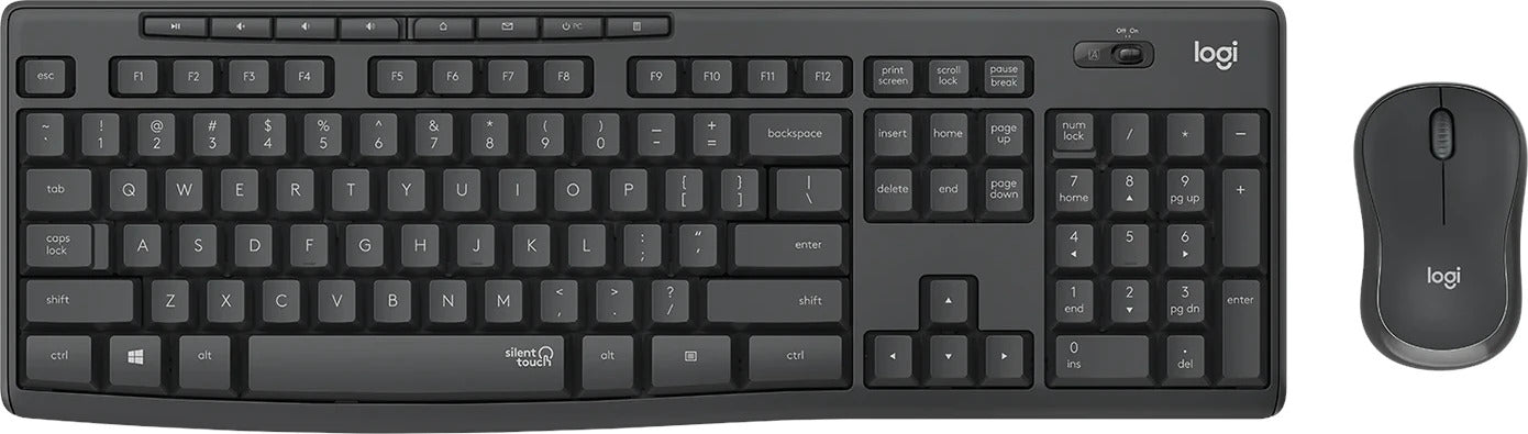 Logitech MK295 Silent Wireless Keyboard and Mouse Combo Graphite