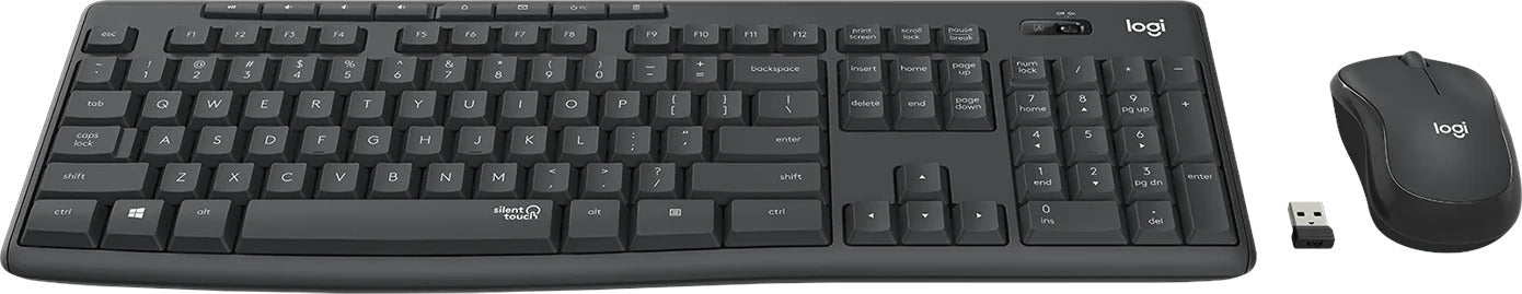 Logitech MK295 Silent Wireless Keyboard and Mouse Combo Graphite