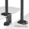 GORILLA ARMS 17"-32" Steel Monitor Arm with Laptop Tray - Black