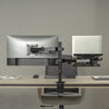 GORILLA ARMS 17"-32" Steel Monitor Arm with Laptop Tray - Black