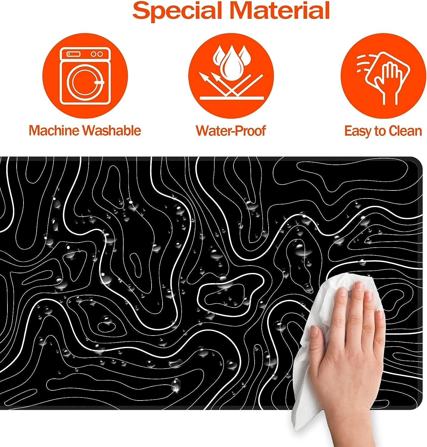 Playmax Topographic Extended Mousepad (Black) (PC)