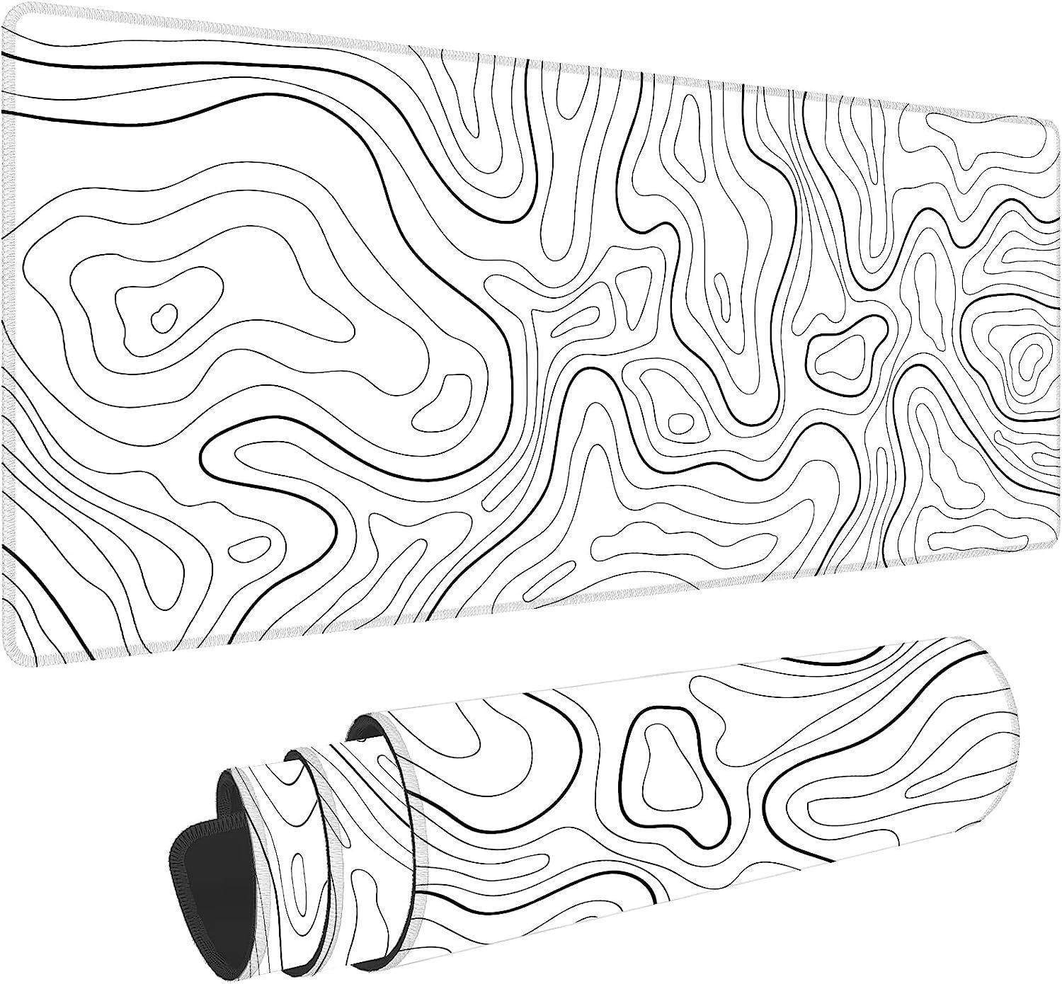 Playmax Topographic Extended Mousepad (White) (PC)