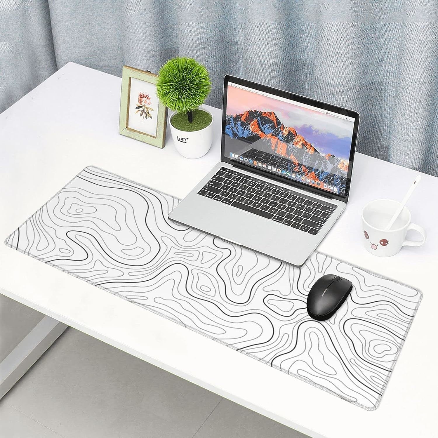 Playmax Topographic Extended Mousepad (White) (PC)