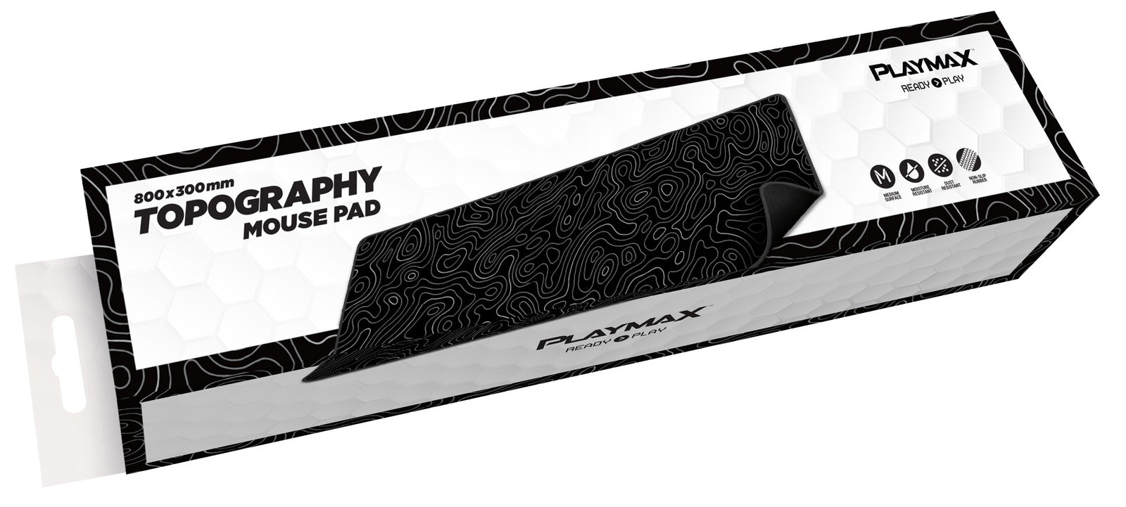 Playmax Topographic Extended Mousepad (Black) (PC)