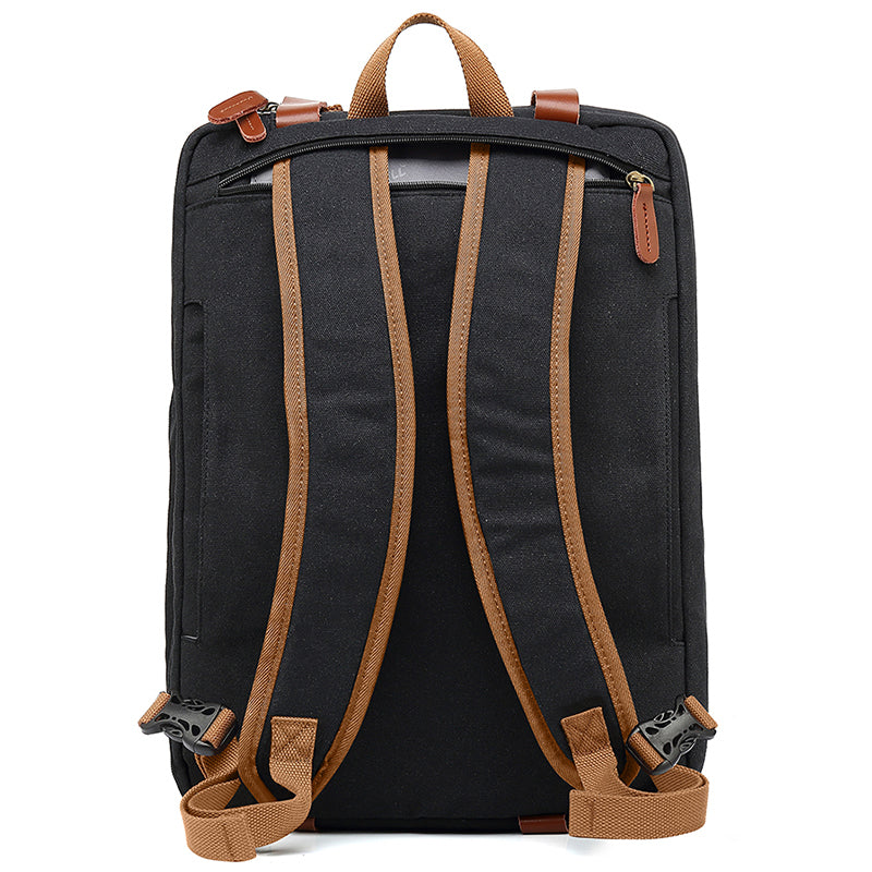 17.3" Convertible Canvas Sport Backpack & Shoulder Bag Black by Ningbo Fantasy Supply