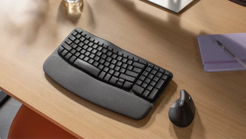 Logitech Wave Keys Wireless Ergonomic Keyboard Graphite