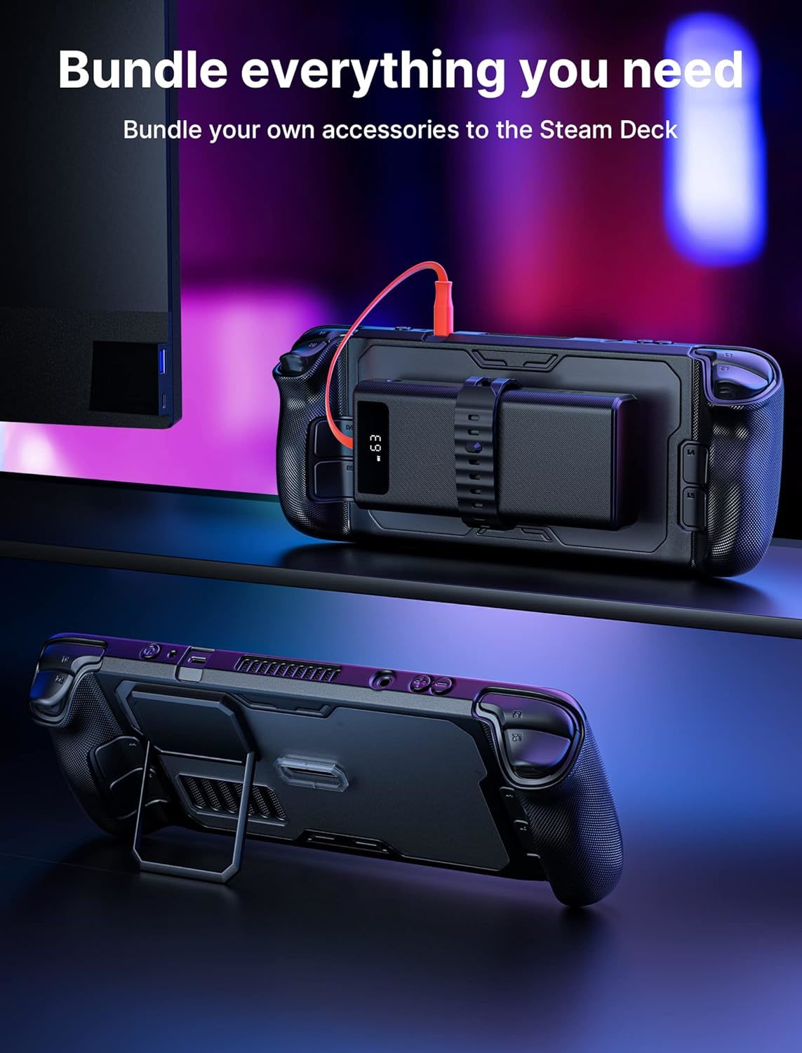 JSAUX ModCase for Steam Deck - Black