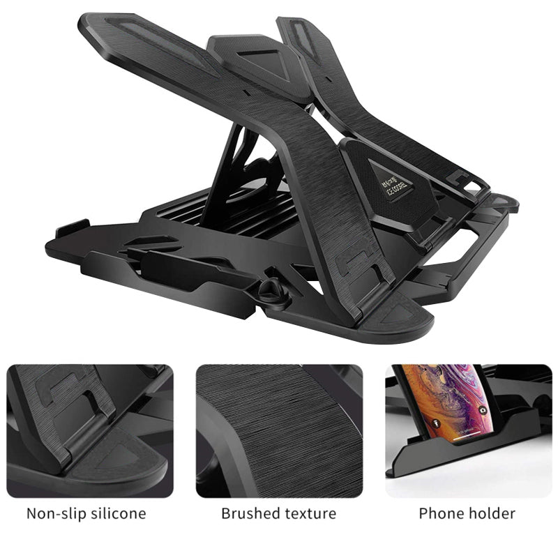 Adjustable Laptop Stand With Foldable Phone Holder by Ningbo Fantasy Supply
