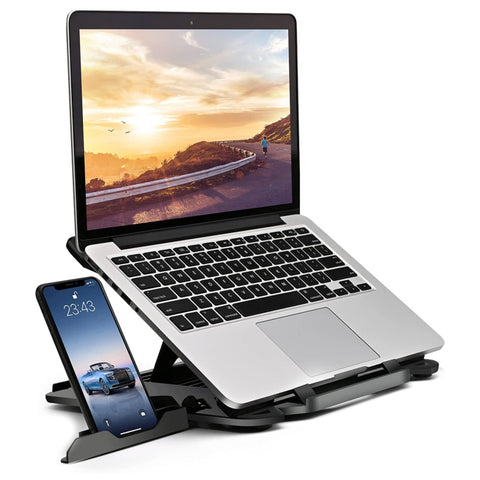 Adjustable Laptop Stand With Foldable Phone Holder by Ningbo Fantasy Supply
