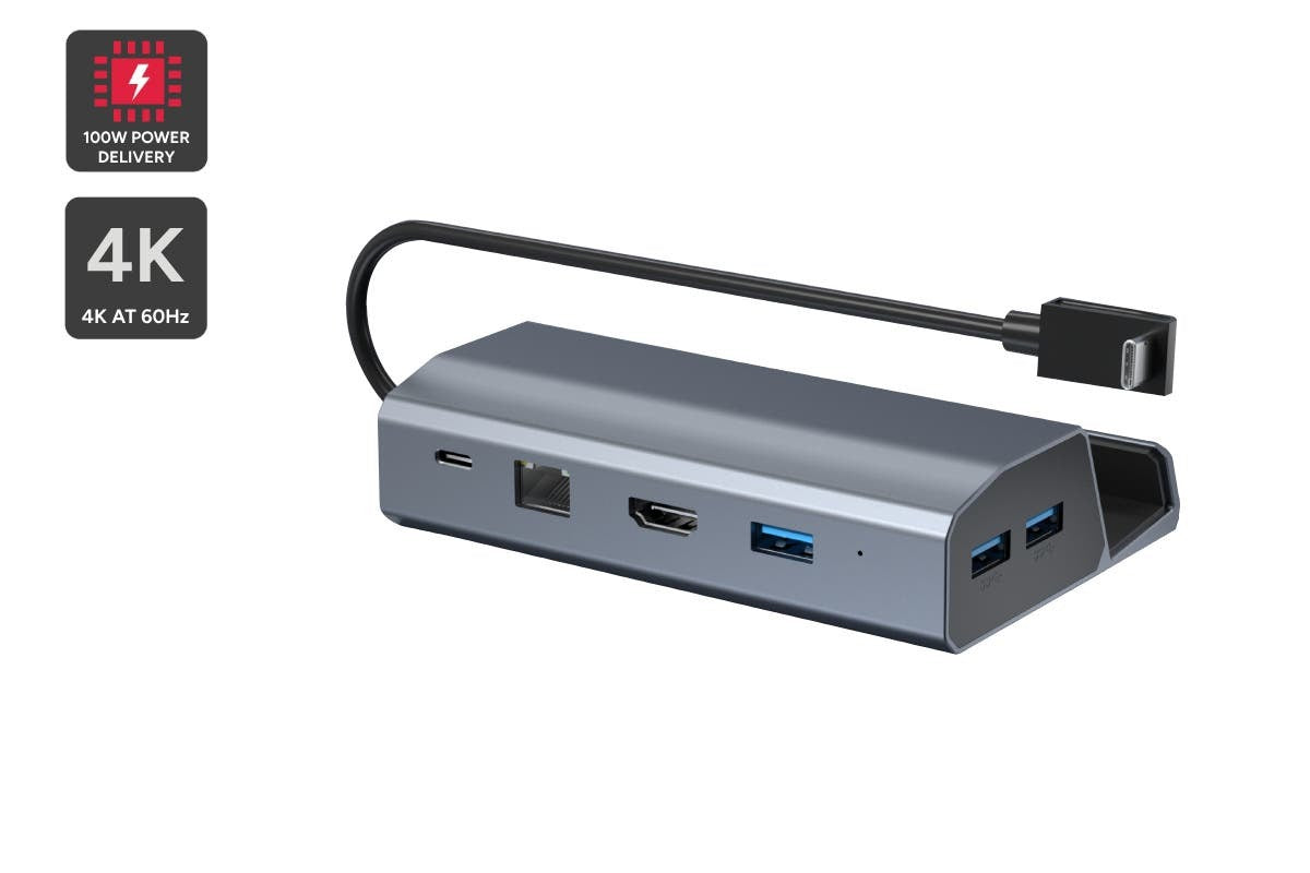 Kogan 6-in-1 100W PD USB-C Steam Deck Docking Station (4K, 60Hz)