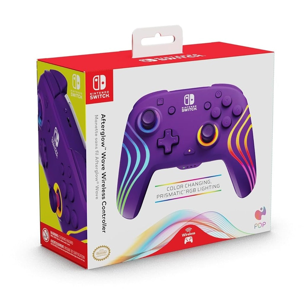 PDP Afterglow Wave Wireless Switch Controller (Purple)