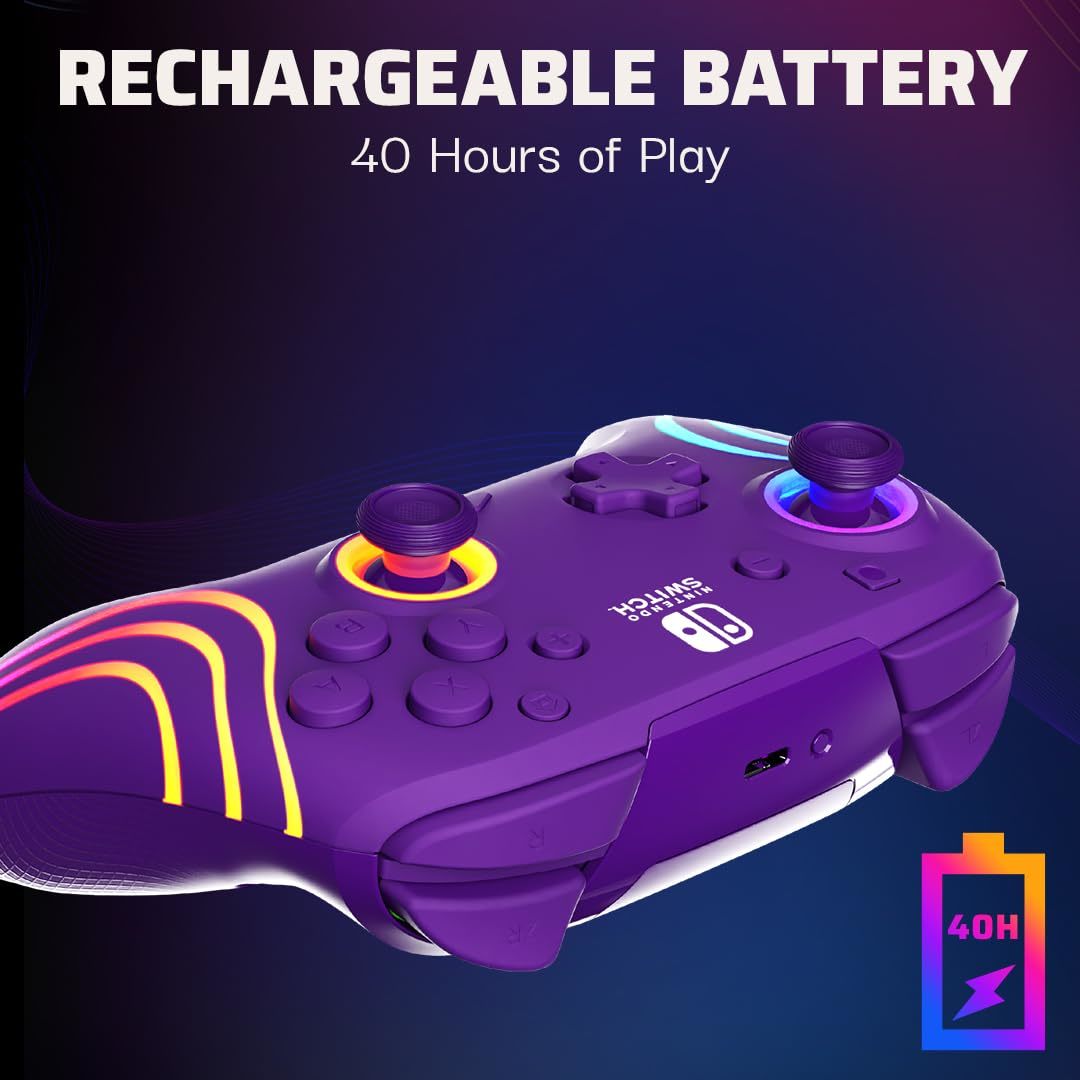 PDP Afterglow Wave Wireless Switch Controller (Purple)