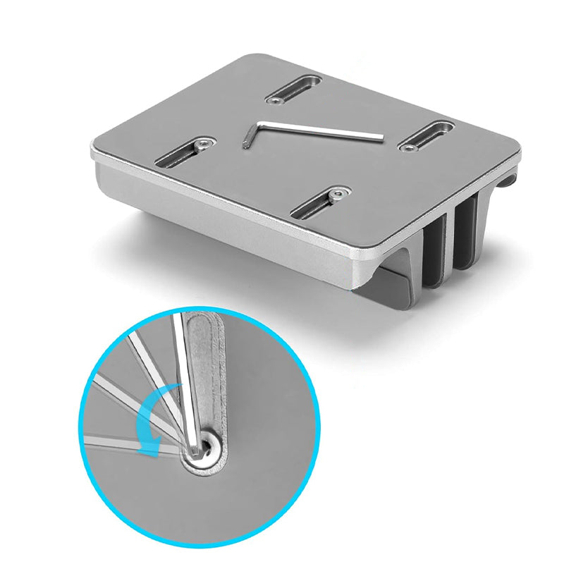 STORFEX 4 - in - 1 Adjustable Vertical Laptop Stand Holder for Dual Laptops and Cellphones - Grey