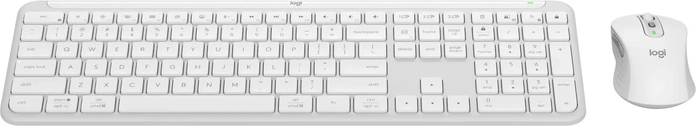 Logitech MK950 Signature Slim Wireless Keyboard and Mouse Combo Off White