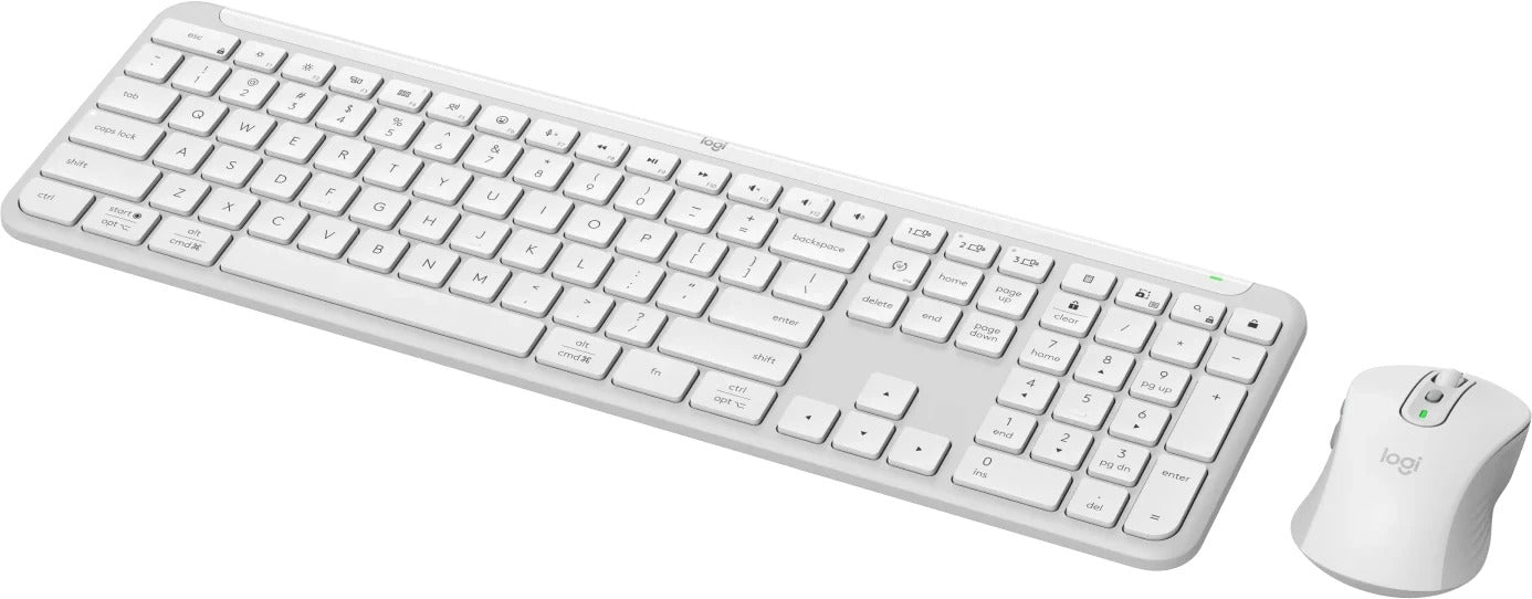 Logitech MK950 Signature Slim Wireless Keyboard and Mouse Combo Off White