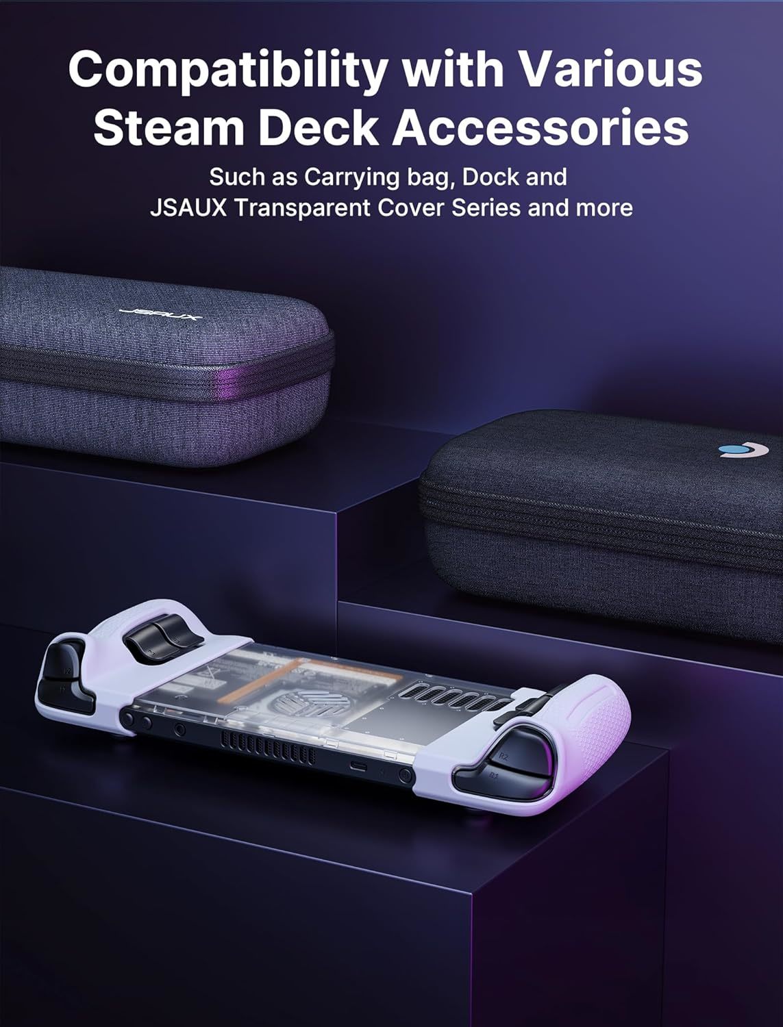 JSAUX Silicone Grip for Steam Deck - Grey