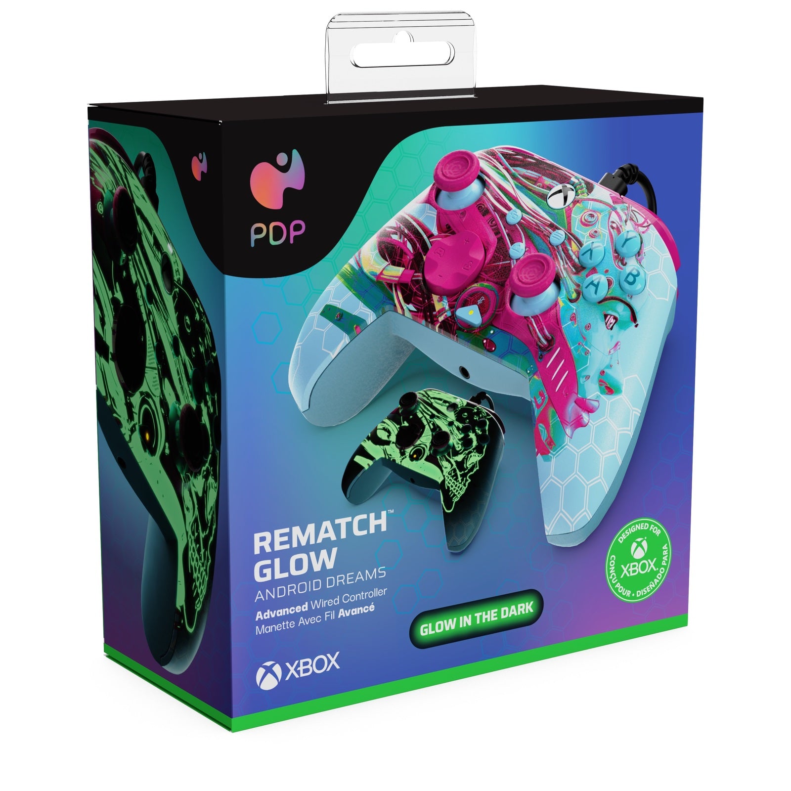 PDP Rematch Glow Wired Controller (Android Dreams) (PC, Xbox Series X, Xbox One)
