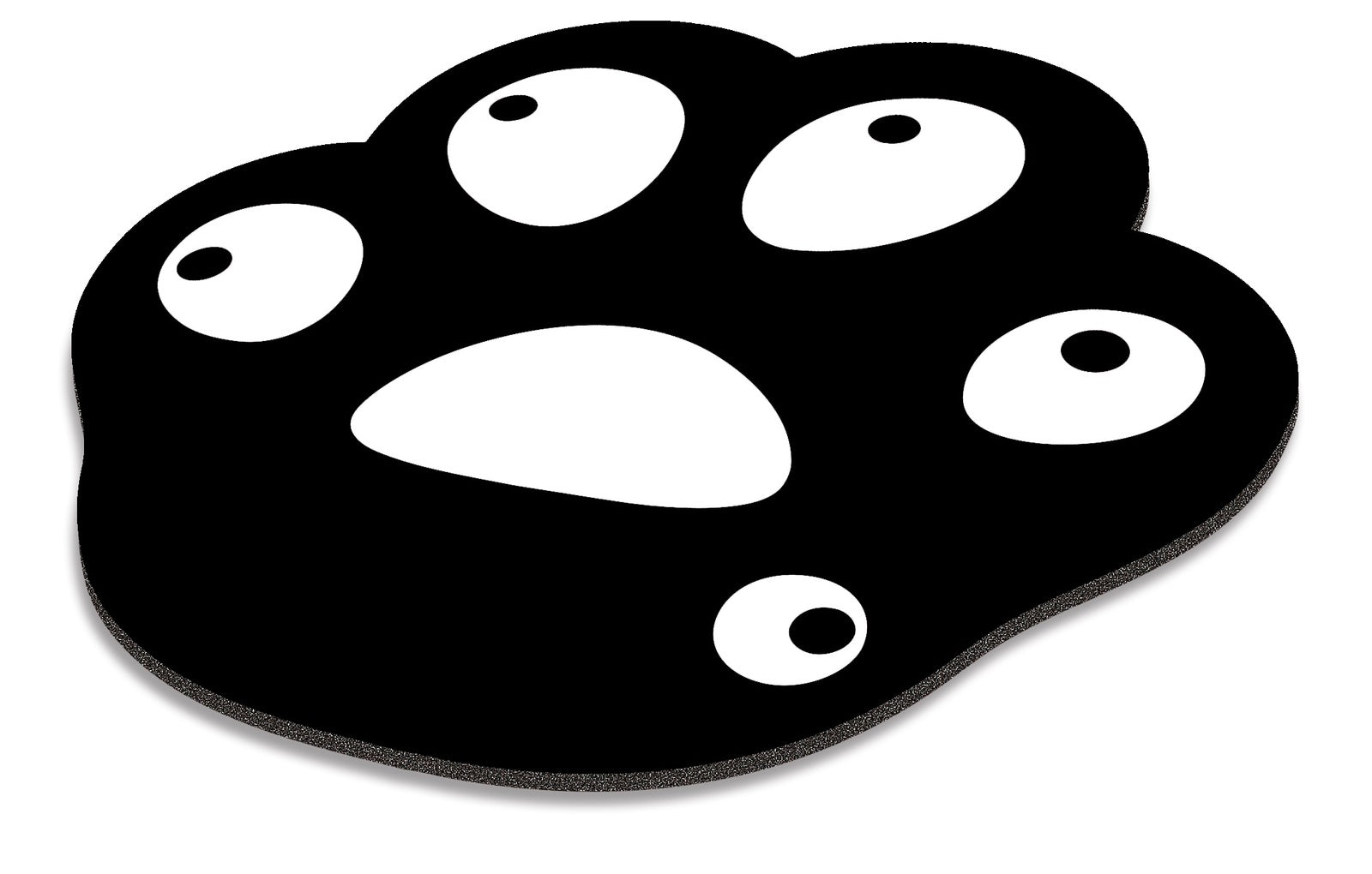 Playmax Paw Print Mouse Mat (Black) (PC)