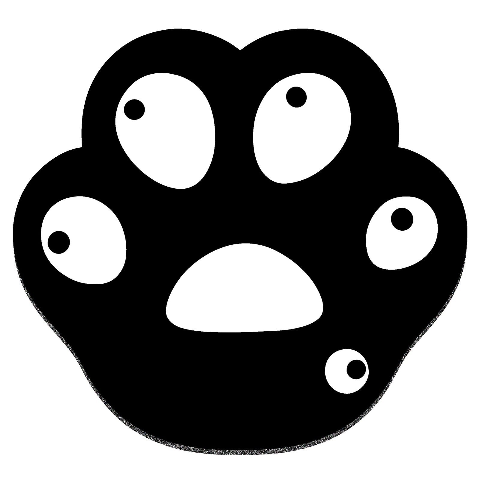 Playmax Paw Print Mouse Mat (Black) (PC)