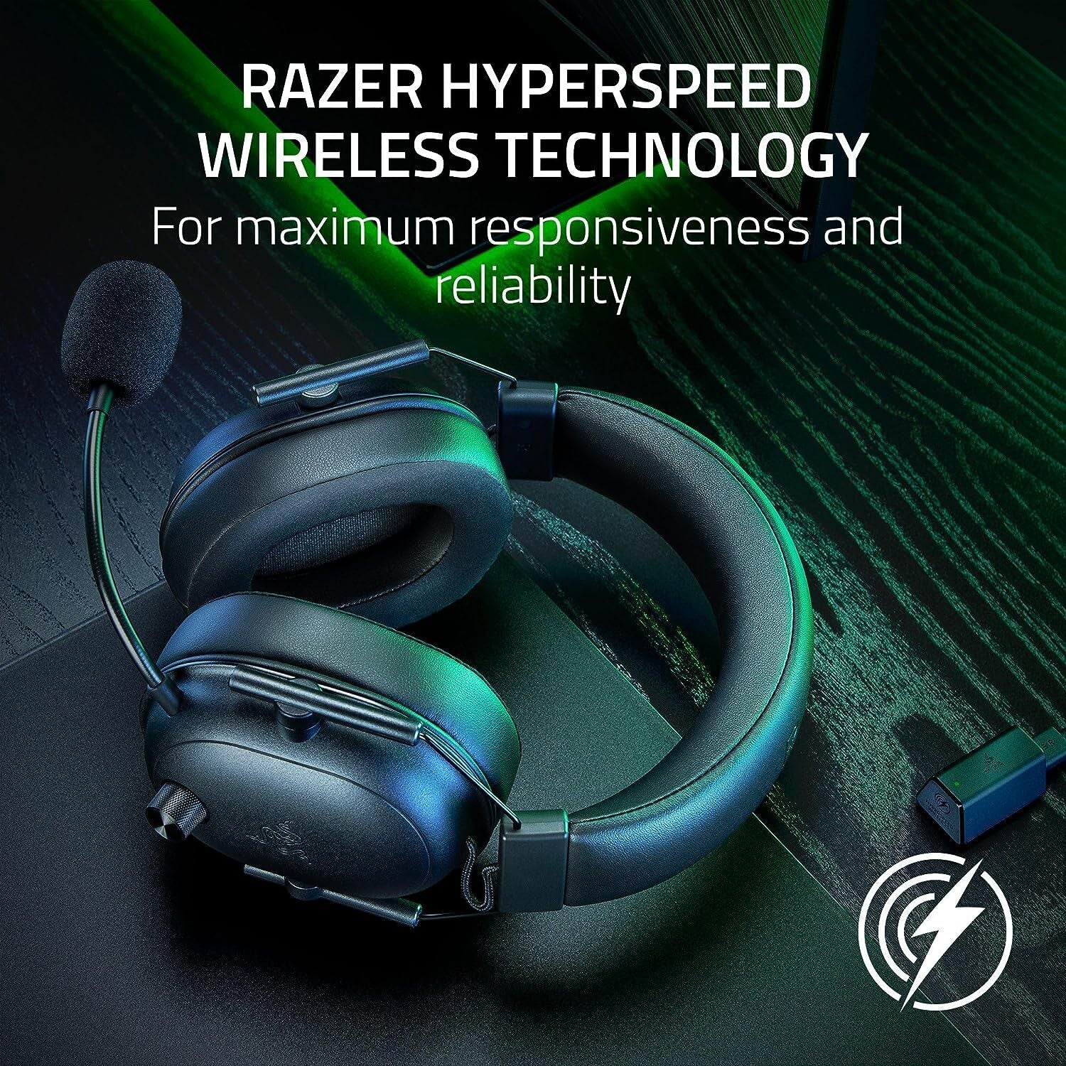 Razer BlackShark V2 HyperSpeed Wireless Gaming Headset (Black) (PC)