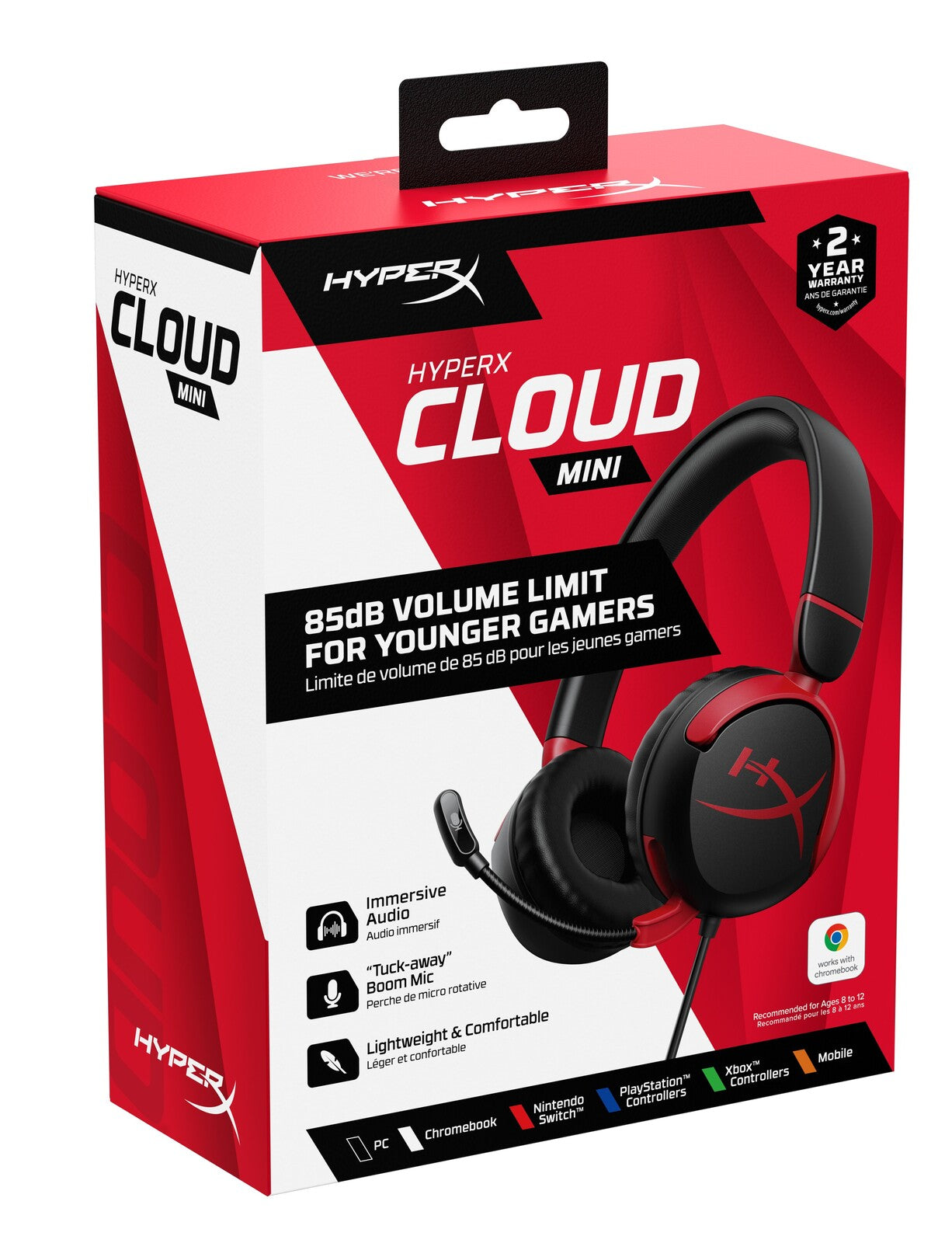 HyperX Cloud Mini Wired Gaming Headset (Black) (Switch, PC, PS5, PS4)