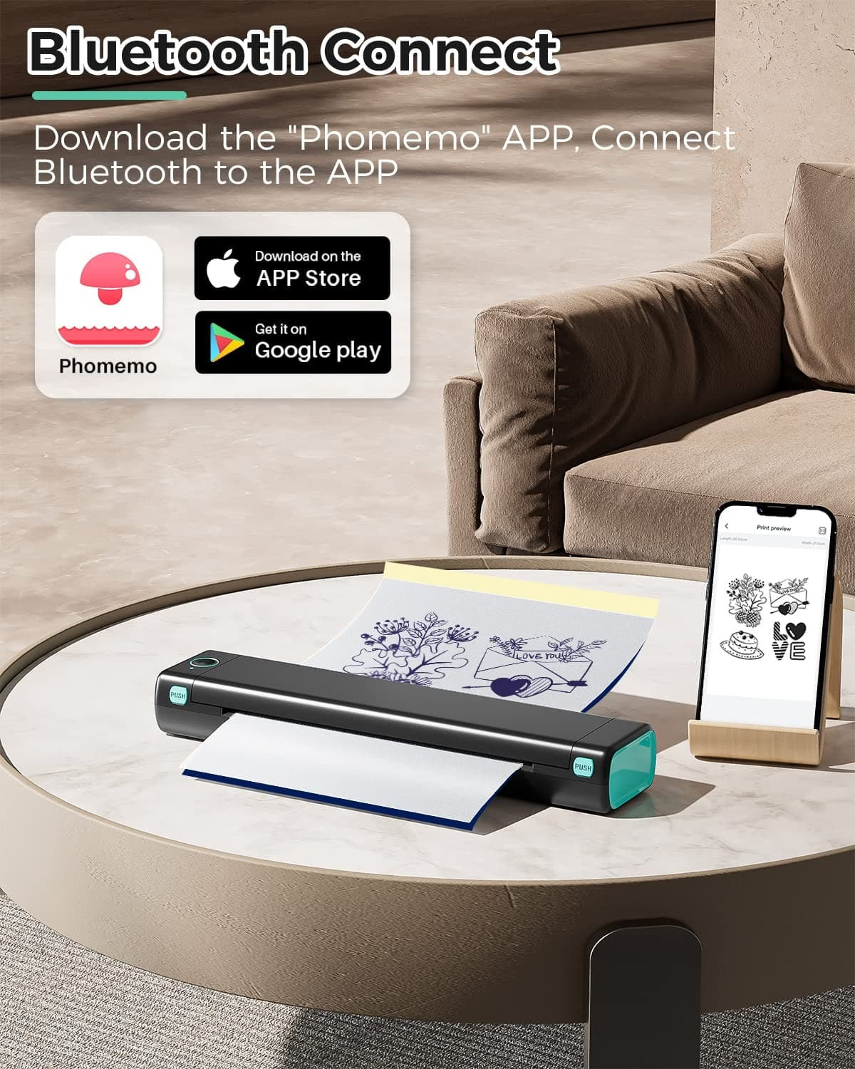 Phomemo M08F Wireless Tattoo Transfer Stencil Printer