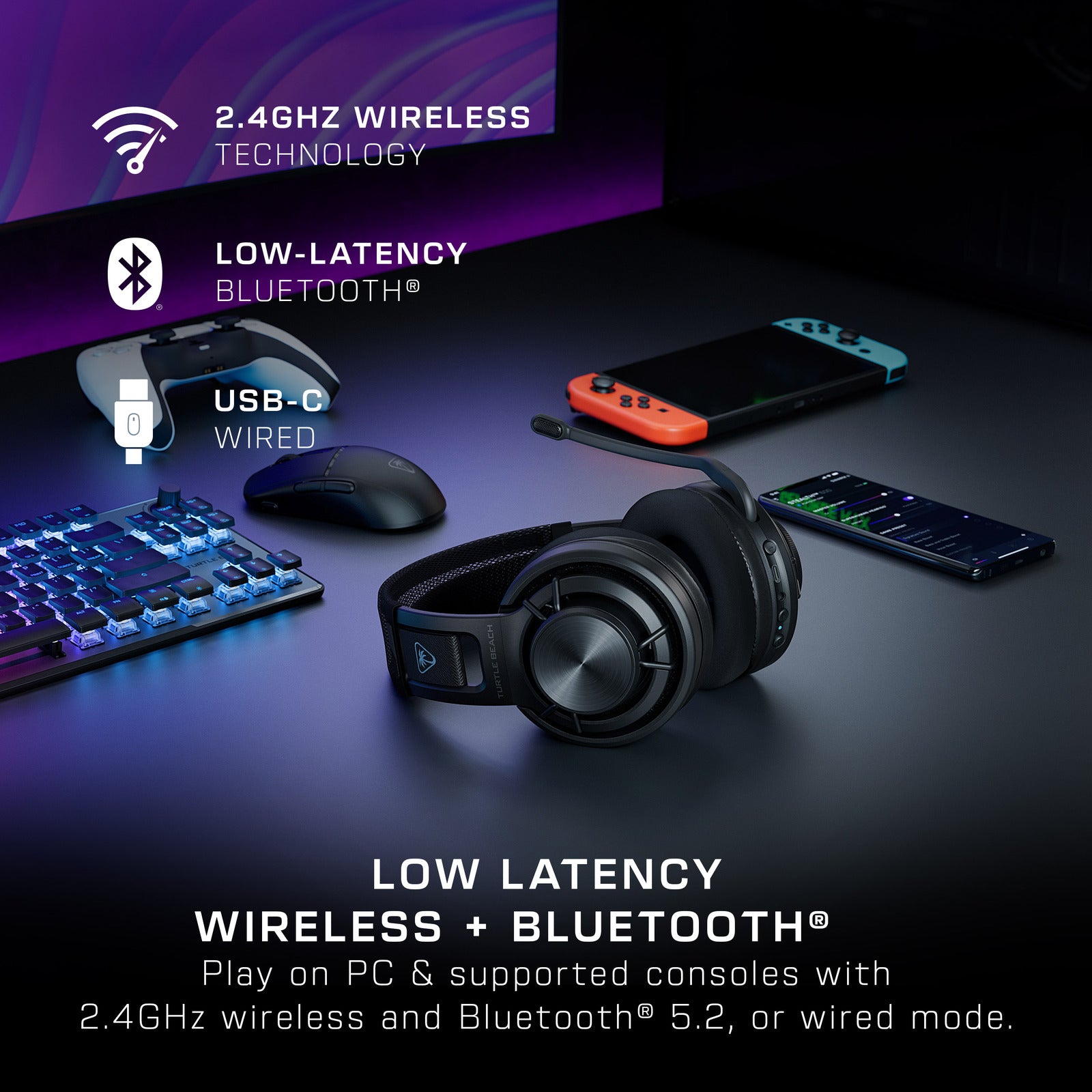 Turtle Beach Atlas Air Wireless Gaming Headset (Black) (PC)