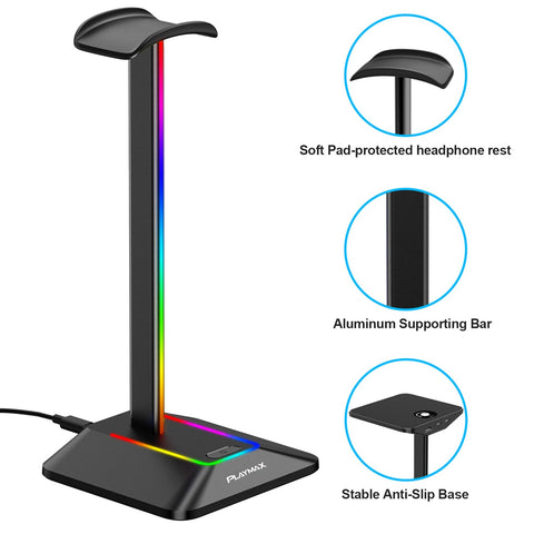 Playmax RGB Headset Stand (Switch, PC, PS5, PS4, Xbox Series X, Xbox One)