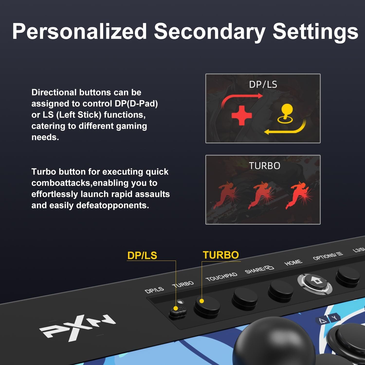 PXN 008 Arcade Fight Stick (Switch, PC, PS4, Xbox Series X, Xbox One)