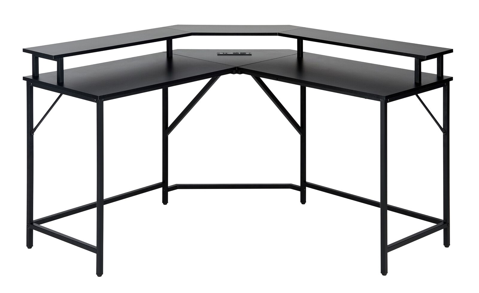 Gorilla Gaming Renegade Corner Gaming Desk with Integrated Power Outlet