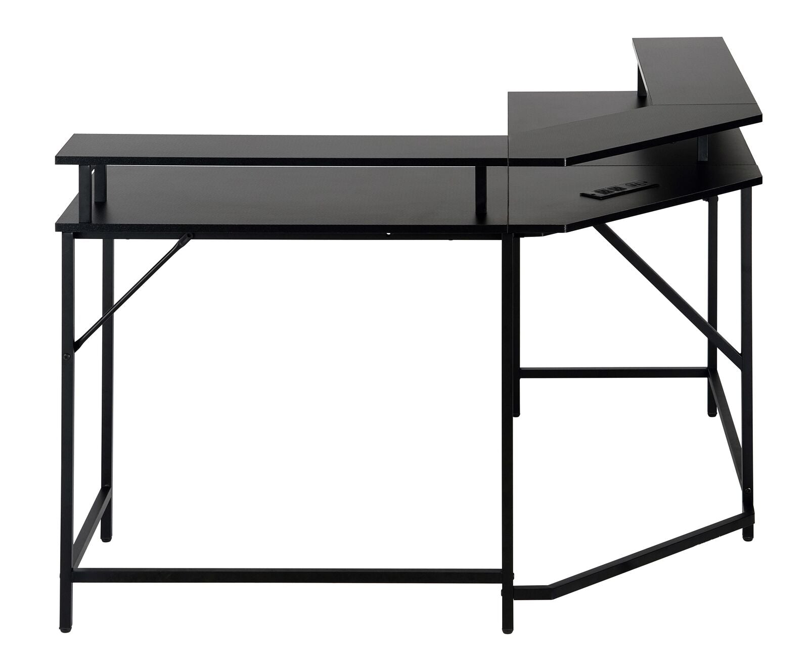 Gorilla Gaming Renegade Corner Gaming Desk with Integrated Power Outlet