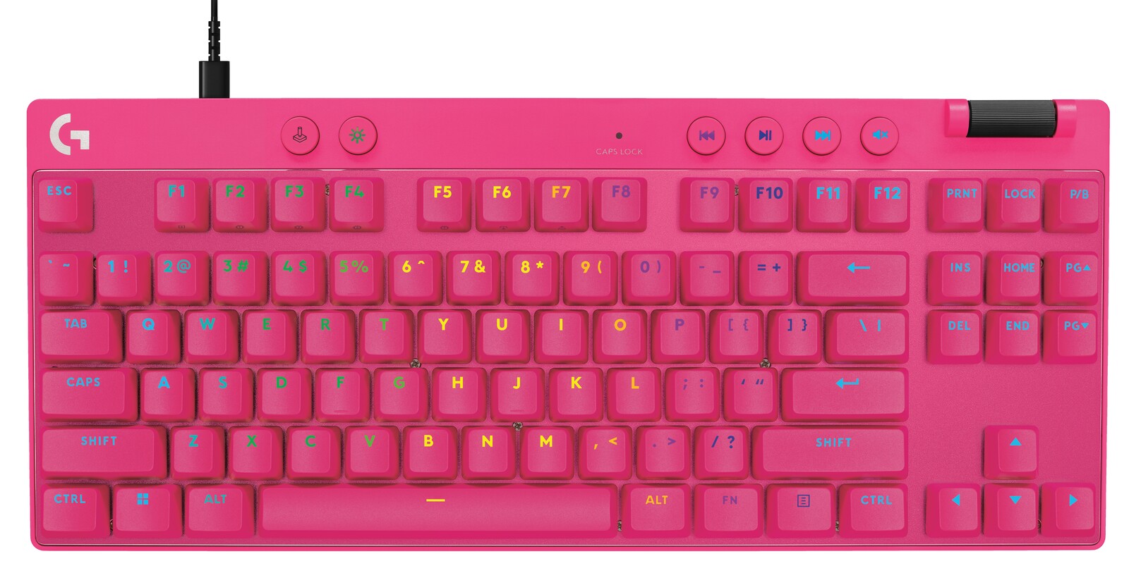 Logitech G PRO X TKL RAPID Gaming Keyboard (Magenta) (PC)